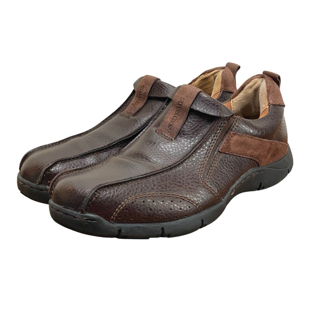 Streetcars Saddleback Men's 10 M Brown Leather Slip On Loafers Shoes